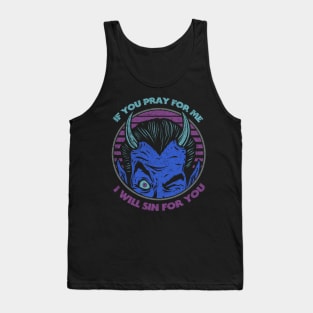 "SIN FOR YOU" BLUE Tank Top